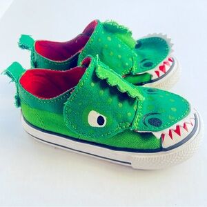 Alligator Crocodile Converse All Star Infant Toddler Baby Shoes Sz 6